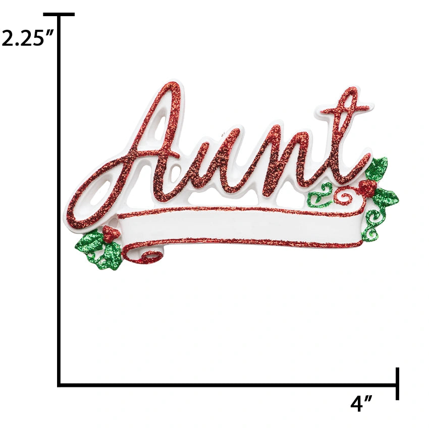 Personalized Aunt Christmas Ornament