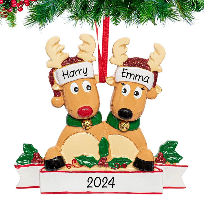 Personalized Reindeer Couple Ornament