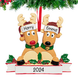 Personalized Reindeer Couple Ornament