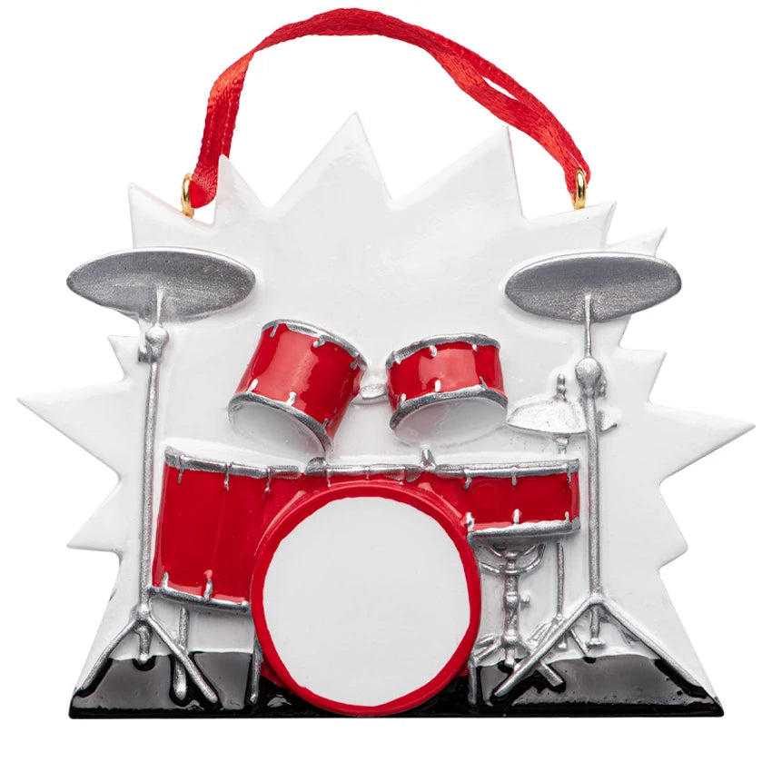 Personalized Drum Kit Musical Instrument Christmas Ornament