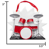 Personalized Drum Kit Musical Instrument Christmas Ornament