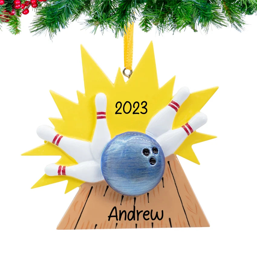 Personalized Bowling Christmas Ornament