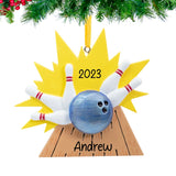 Personalized Bowling Christmas Ornament