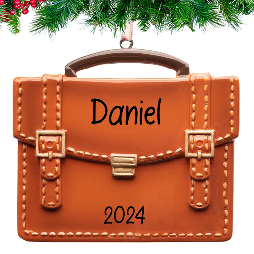 Personalized Briefcase Christmas Ornament