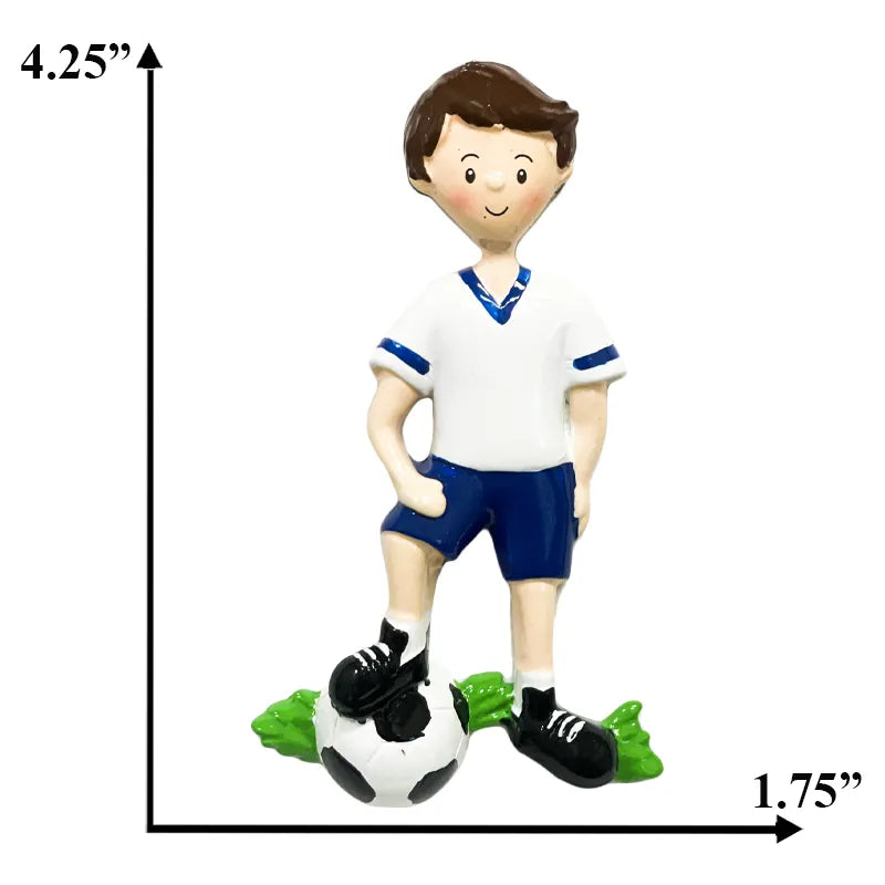 Personalized Soccer Player Boy Christmas Ornament