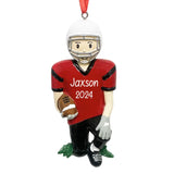 Personalized Football Player Boy Christmas Ornament