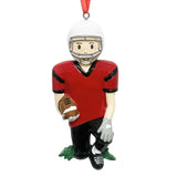 Personalized Football Player Boy Christmas Ornament