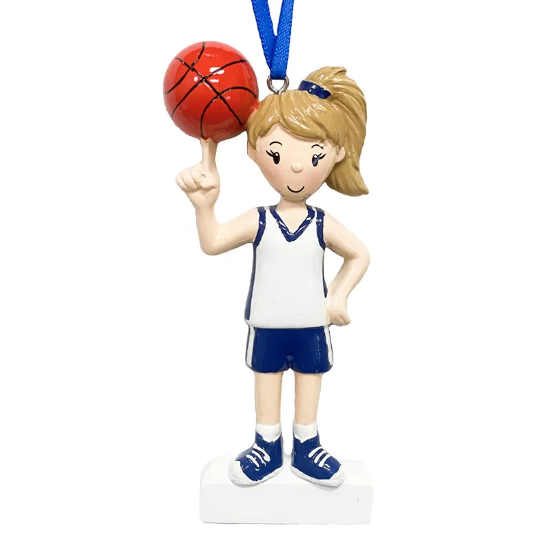 Custom Basketball Girl Christmas Ornament