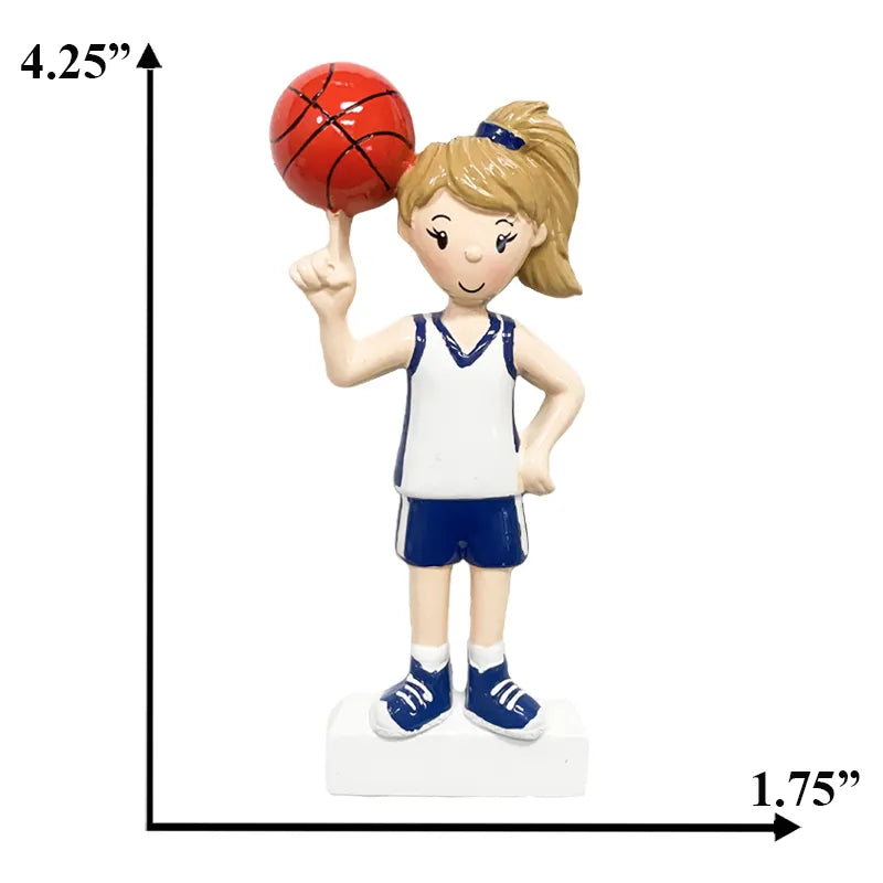 Custom Basketball Girl Christmas Ornament