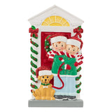 Personalized Couple with Dog Ornament for Christmas Tree