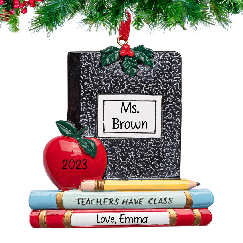 Personalized Teachers Have Class Christmas Ornament