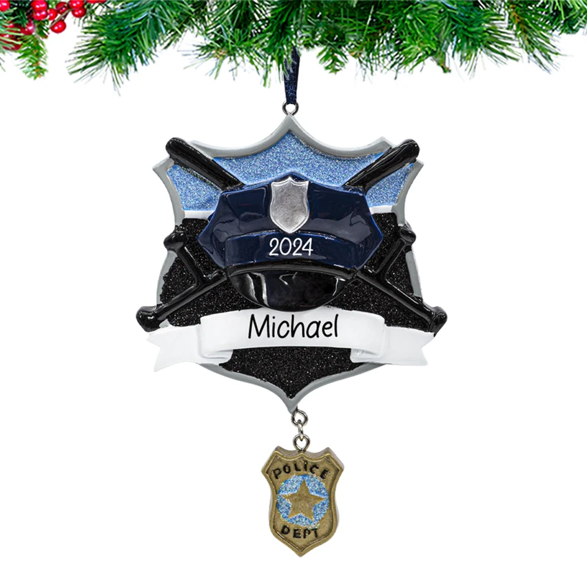 Personalized Policeman Christmas Ornament