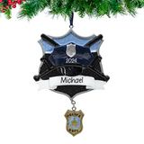 Personalized Policeman Christmas Ornament