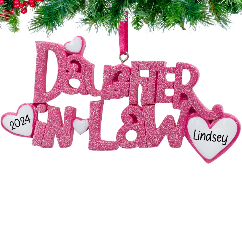 Personalized Daughter in Law Christmas Ornament