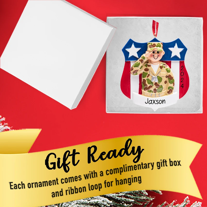 Personalized Army Christmas Ornament