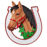 Personalized Brown Horse Christmas Ornament