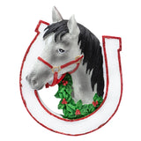 Personalized Grey Horse Christmas Ornament