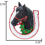 Personalized Black Horse Christmas Ornament