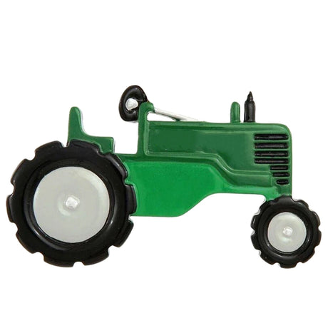 Personalized Tractor Christmas Ornament - Green Farm Vehicle