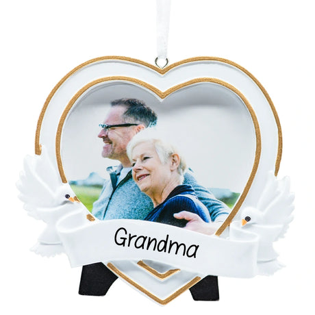 Personalized Memorial Picture Frame Christmas Ornament - Remembrance Sympathy Gift