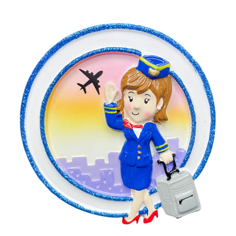 Personalized Flight Attendant / Pilot Christmas Ornament