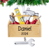 Personalized Tool Box Christmas Ornament