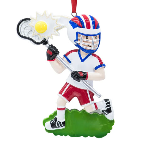 Personalized Lacrosse Boy Christmas Ornament