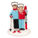 Custom Ski Couple Christmas Ornament