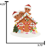 Personalized Gingerbread House Couple Christmas Ornament