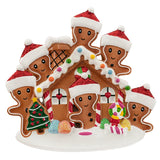 Personalized Gingerbread House Family of 6 Christmas Ornament