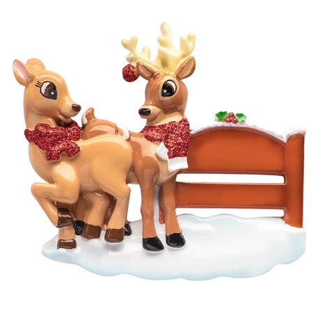 Personalized Our First Christmas Together Ornament - Reindeer Couple