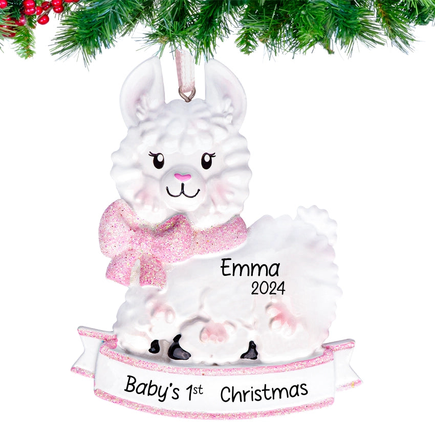 Personalized Baby's First Christmas Ornament for Baby Girl