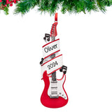 Personalized Electric Guitar Musical Instrument Christmas Ornament