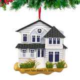 Personalized Beach House Christmas Ornament