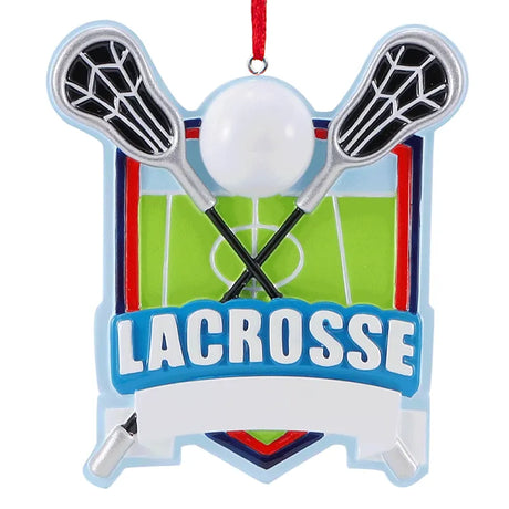 Personalized Lacrosse Stick & Ball Christmas Ornament