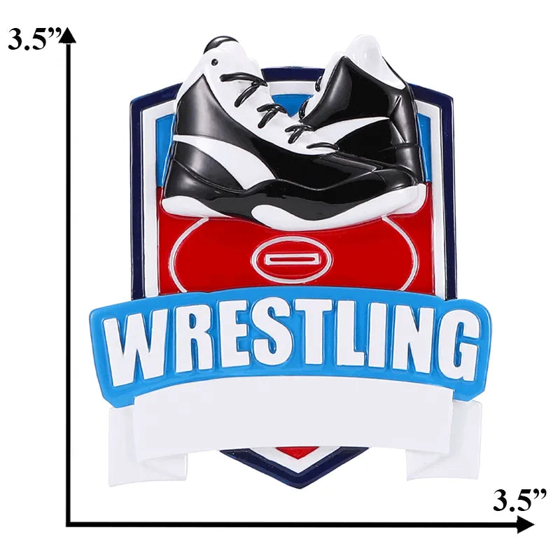 Personalized Wrestling Christmas Ornament