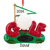 Personalized Golfing Christmas Ornament