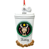 Personalized Coffee Cup Christmas Ornament