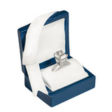 Personalized Engagement Ring Box Christmas Ornament Blue