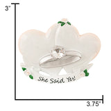 Personalized She Said Yes Engagement Christmas Ornament