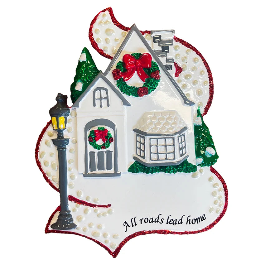 Personalized All Roads Lead Home Christmas Ornament