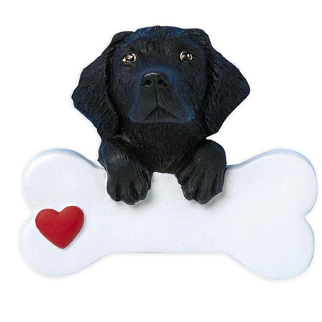 Personalized Black Lab Christmas Ornament