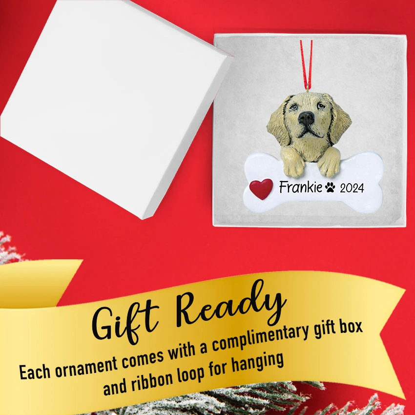 Personalized Yellow Lab Christmas Ornament