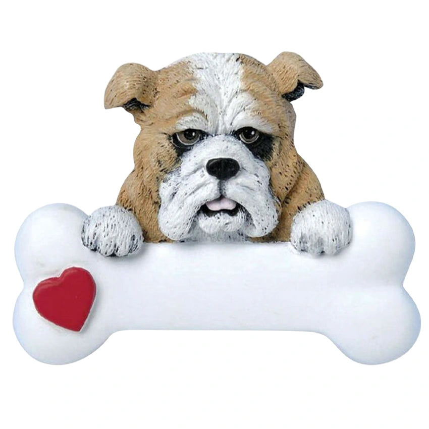 Personalized Bulldog Christmas Ornament