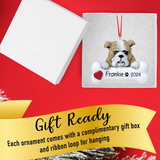 Personalized Bulldog Christmas Ornament