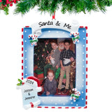 Personalized Santa and Me Picture Frame Christmas Ornament