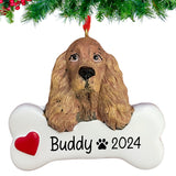 Personalized Cocker Spaniel Christmas Ornament