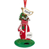 Personalized Golfer Christmas Ornament