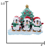 Customized Penguin Family of 3 Christmas Ornament