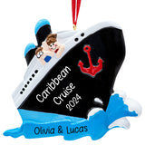 Personalized Cruising Christmas Ornament